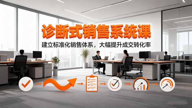 诊断式销售系统课，建立标准化销售体系，大幅提升成交转化率-佳文