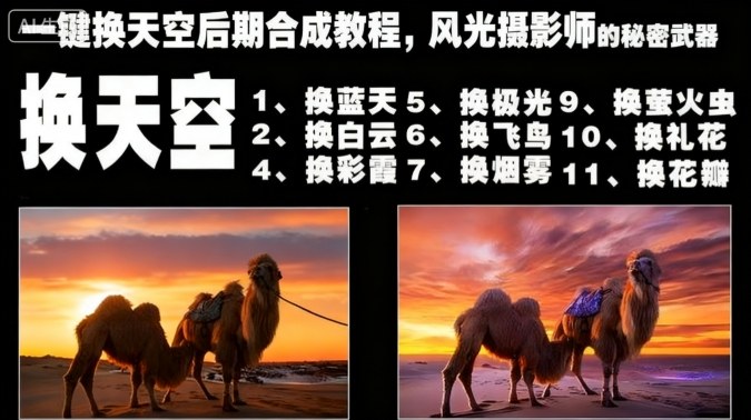 一键换天空后期合成教程,风光摄影师的秘密武器-佳文