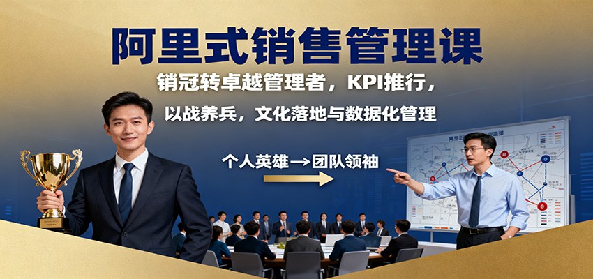 阿里式销售管理课:销冠转卓越管理者,KPI 推行,以战养兵,文化落地与数据化管理-佳文